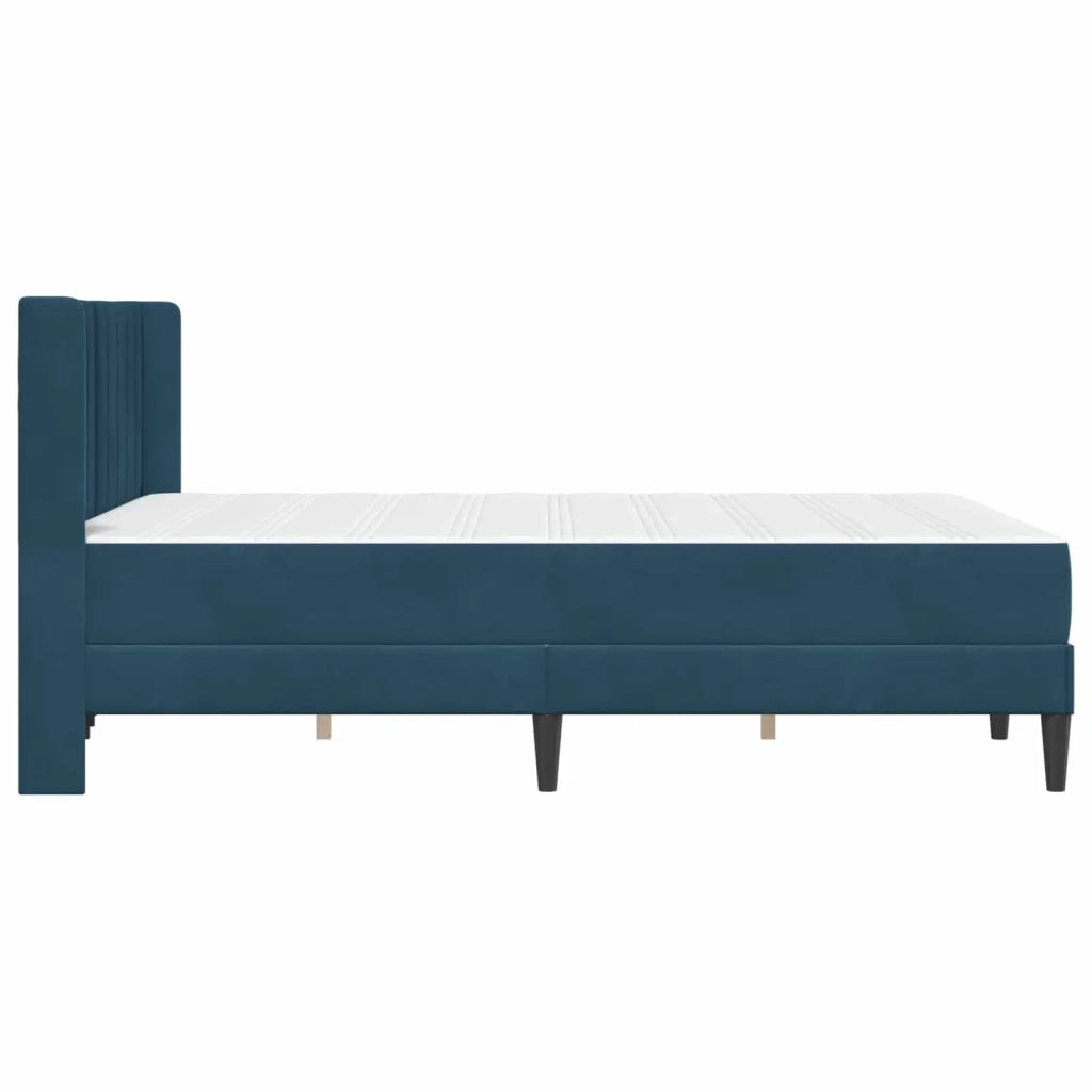Struttura letto con materasso-Giroletto Blu 120 x 200 cm Velluto 201290