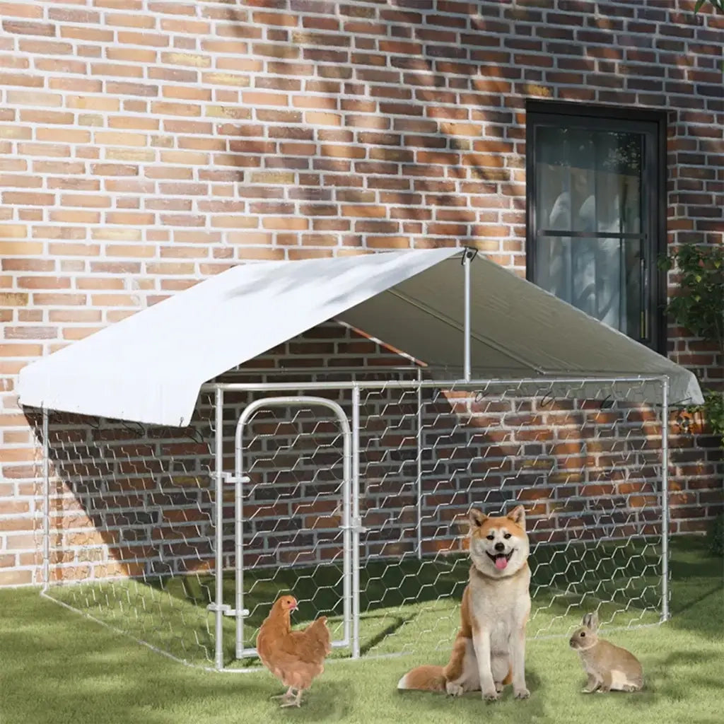 Gabbia per Cani da Esterno con Tetto 200x200x150 cm CFW7609710