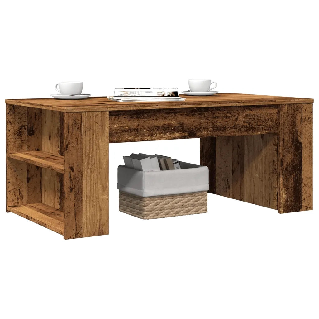 Tavolino da Salotto Legno Antico 102x55x42 cm Legno Multistrato 856024