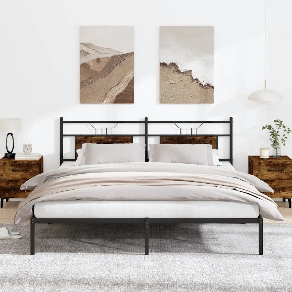 Giroletto senza Materasso Rovere Fumo 183x213 cm in Truciolato