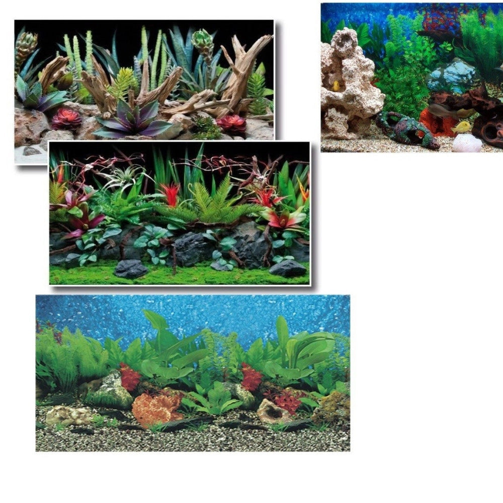 Trade Shop - Sfondo Per Acquario 50x115 Cm Pellicole Immagini Esterne Retro Poster -