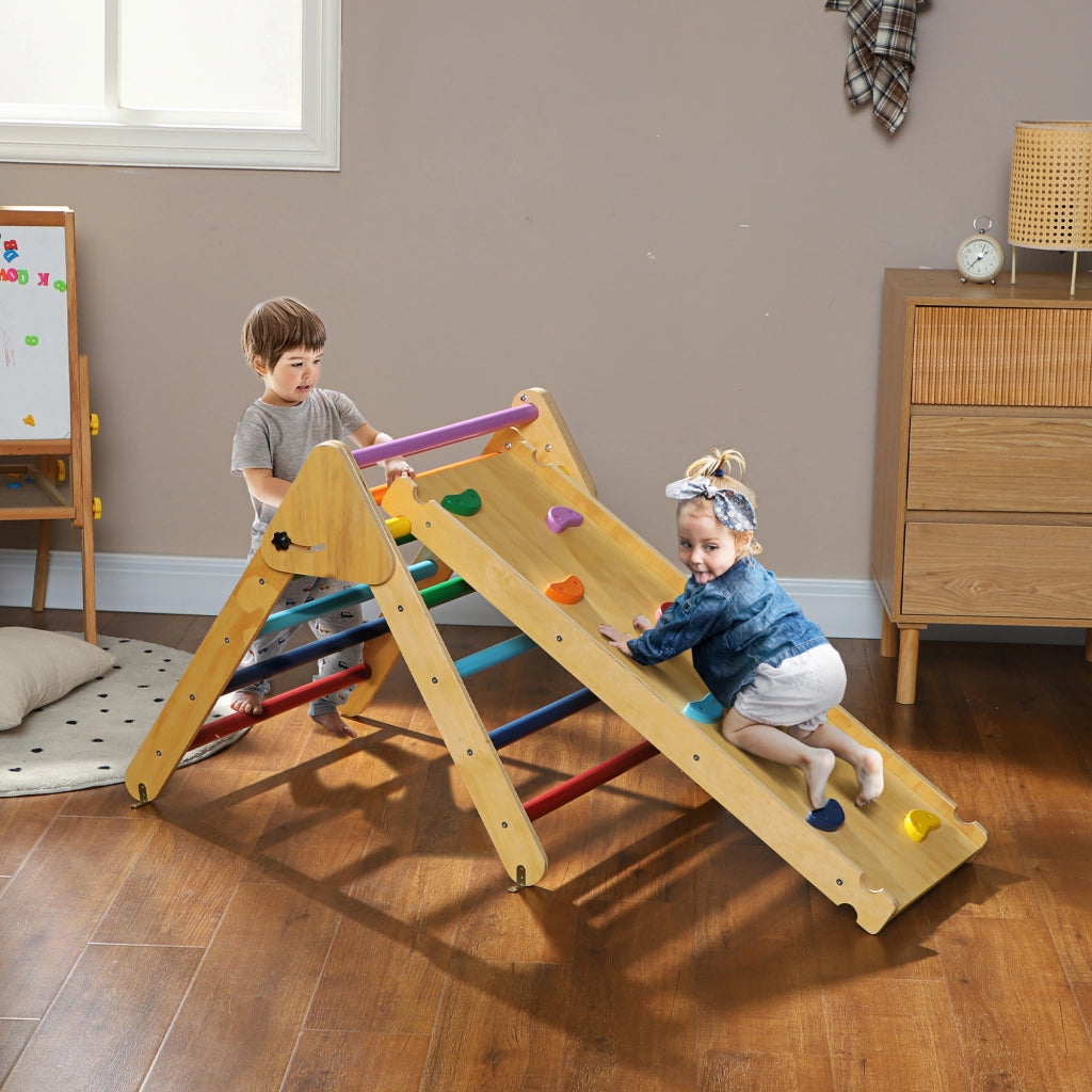 Set di Gioco 3 in 1 con Scivolo e Scala ¨C zephmum ¨C 147x64.5x63 cm Multicolore