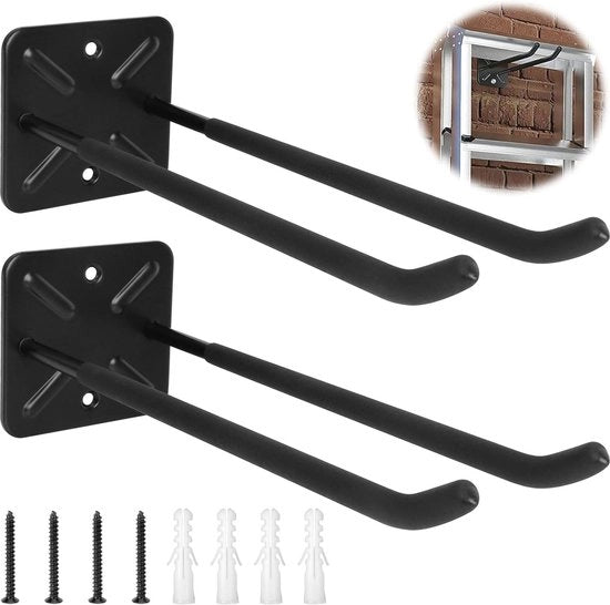Garagehaak a doppio supporto per attrezzature da giardino e altro - Organizza il tuo spazio