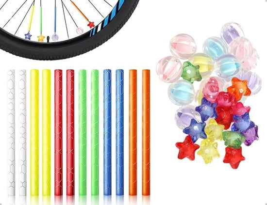 Set di riflettori per bicicletta - Pacchetto da 42 pezzi - Alta visibilità - Accessori per bicicletta per bambini - Adatto per bambine e bambini - Ideale per uso domestico, sport e viaggi