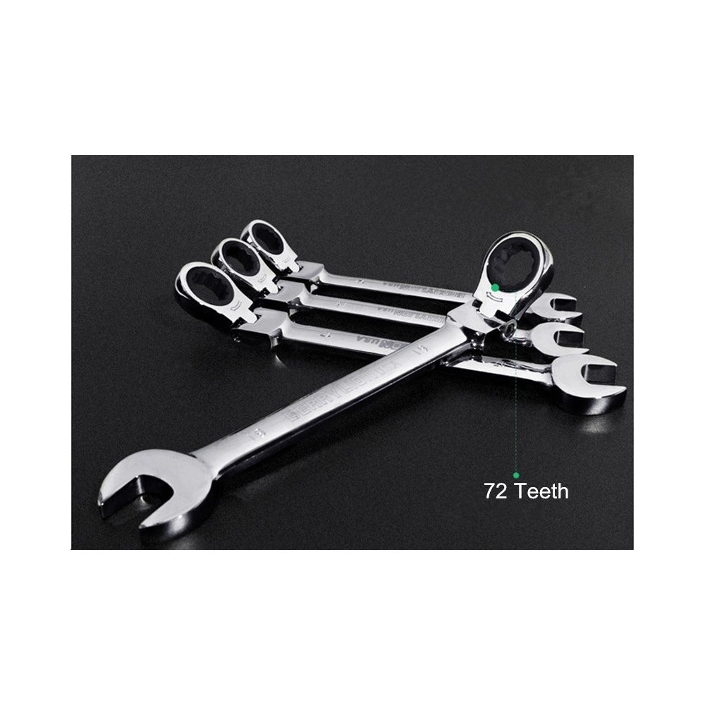 Trade Shop - Serie Set Kit 7 Chiavi Snodo A Cricchetto Flessibili In Valigetta Trasporto -