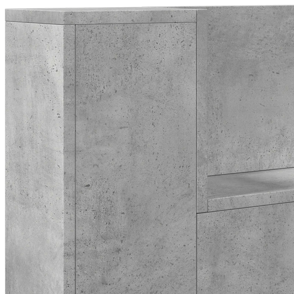 Testiera Letto Grigio Cemento Legno ingegnerizzato