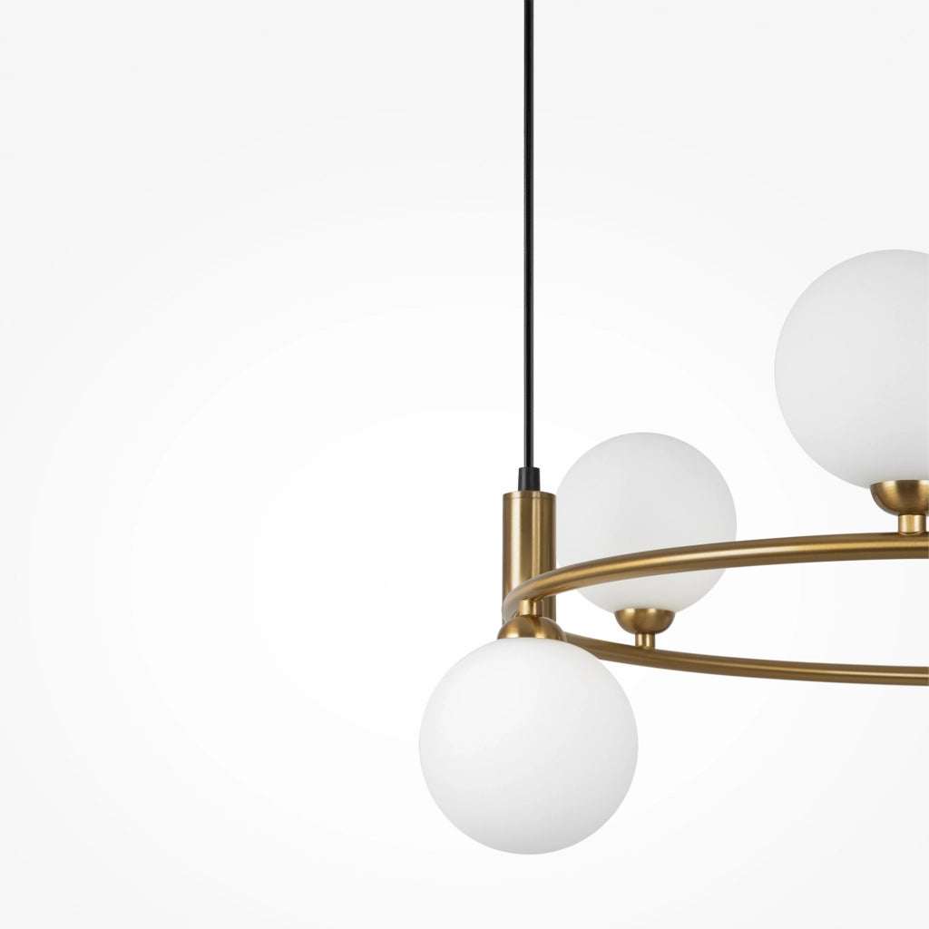 Lampada a sospensione Maytoni Ring ottone 6 luci G9
