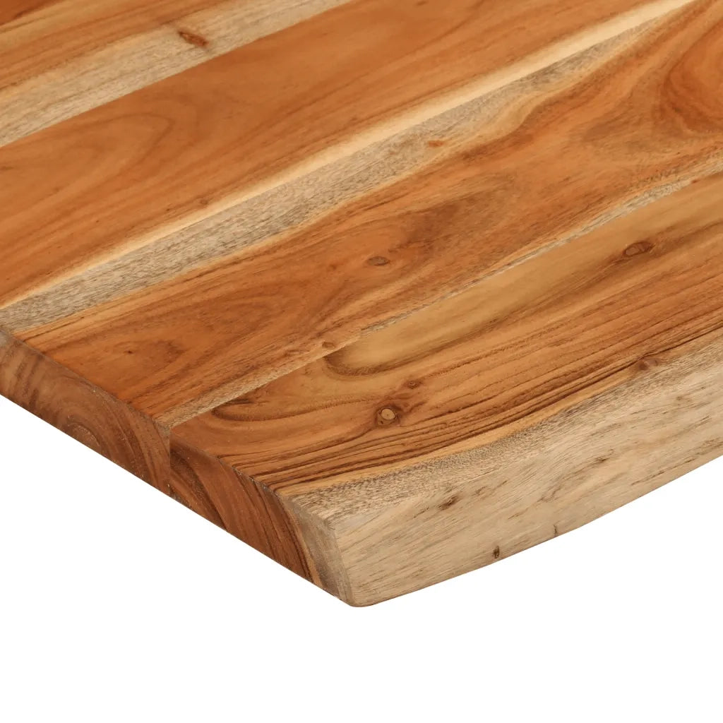 Piano Bagno 80x60x3,8 cm Rettangolare Legno Massello di Acacia 370308