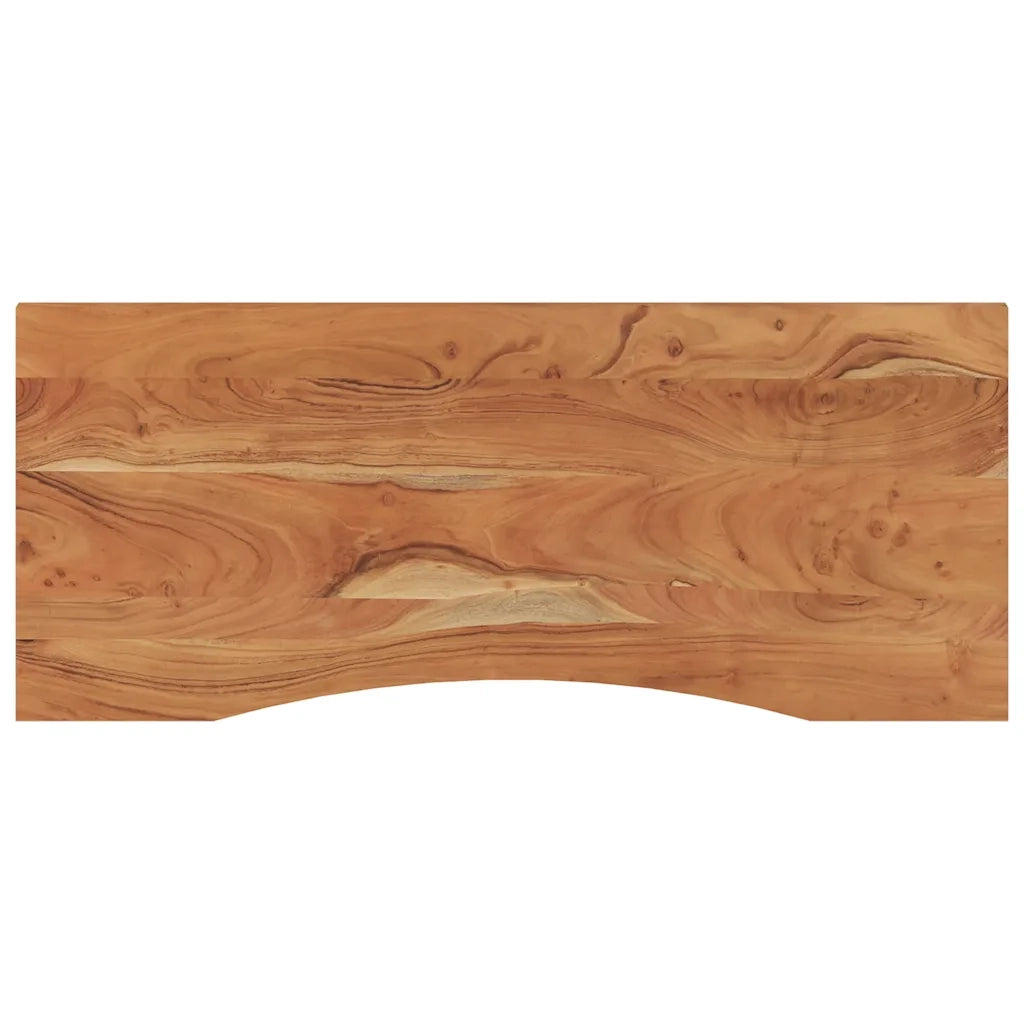 Piano Scrivania 110x50x2,5cm Rettangolare Legno Massello Acacia