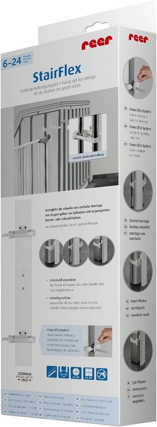 Kit di fissaggio per cancelli scale - 1 pezzo - Bianco