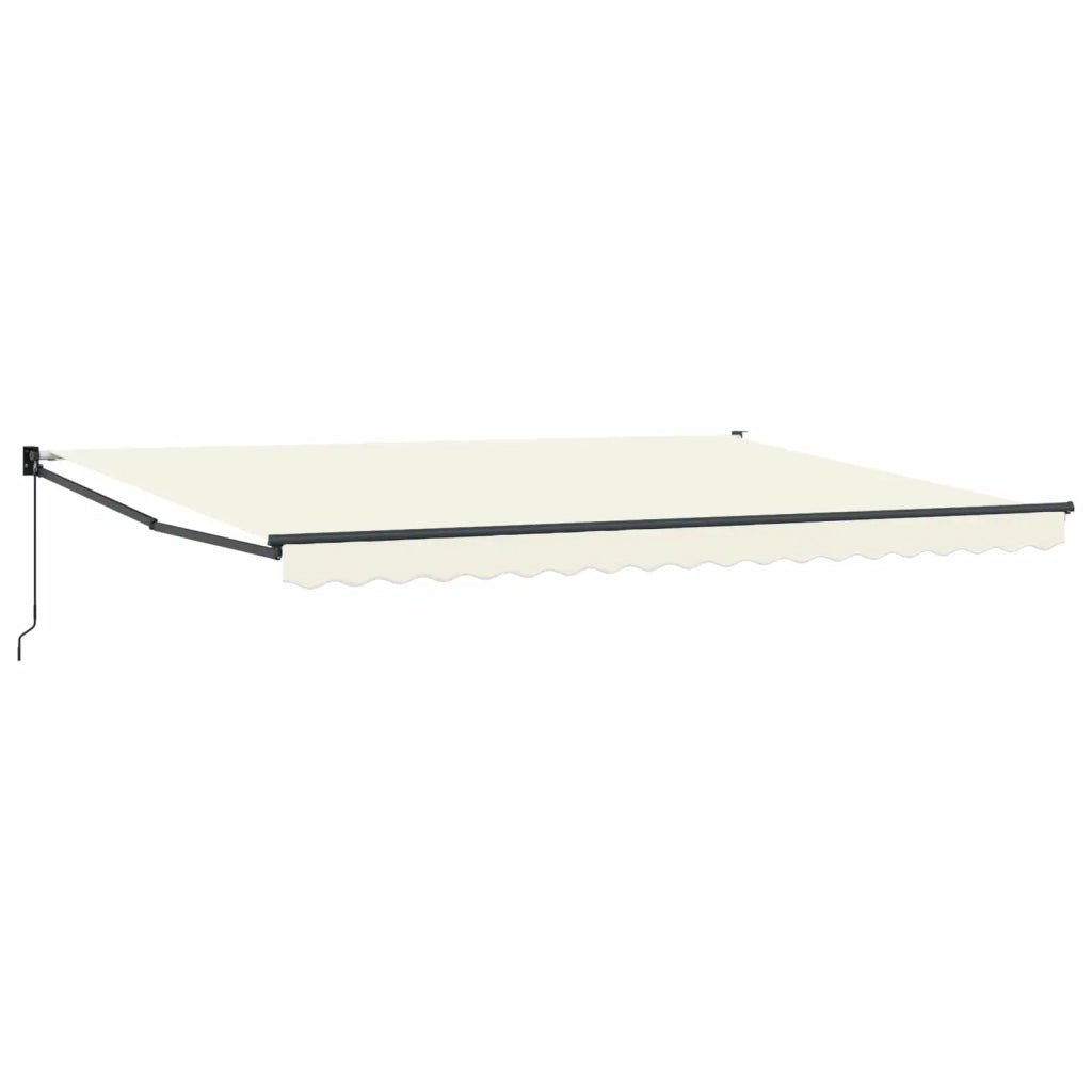 Tenda retrattile-Tenda parasole per balcone Crema 4 x 2 m 100% Poliestere e Alluminio 748112