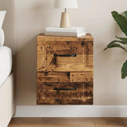 Mobiletto da notte a muro Legno antico 34,5 x 33 x 40 cm 899331