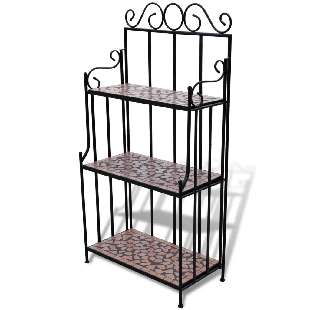 Piedistallo per Piante Terracotta con Mosaico