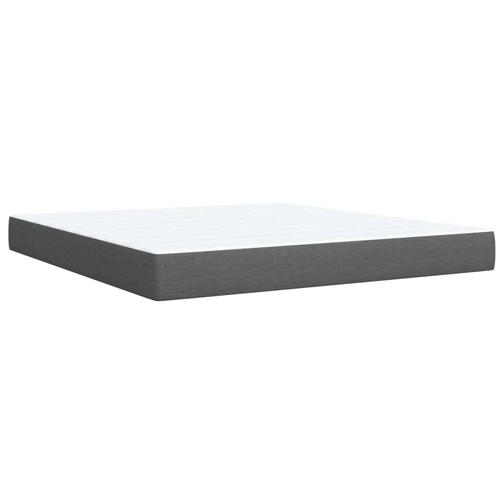 Giroletto a Molle con Materasso Grigio Scuro 180x200 cm Tessuto 3287162