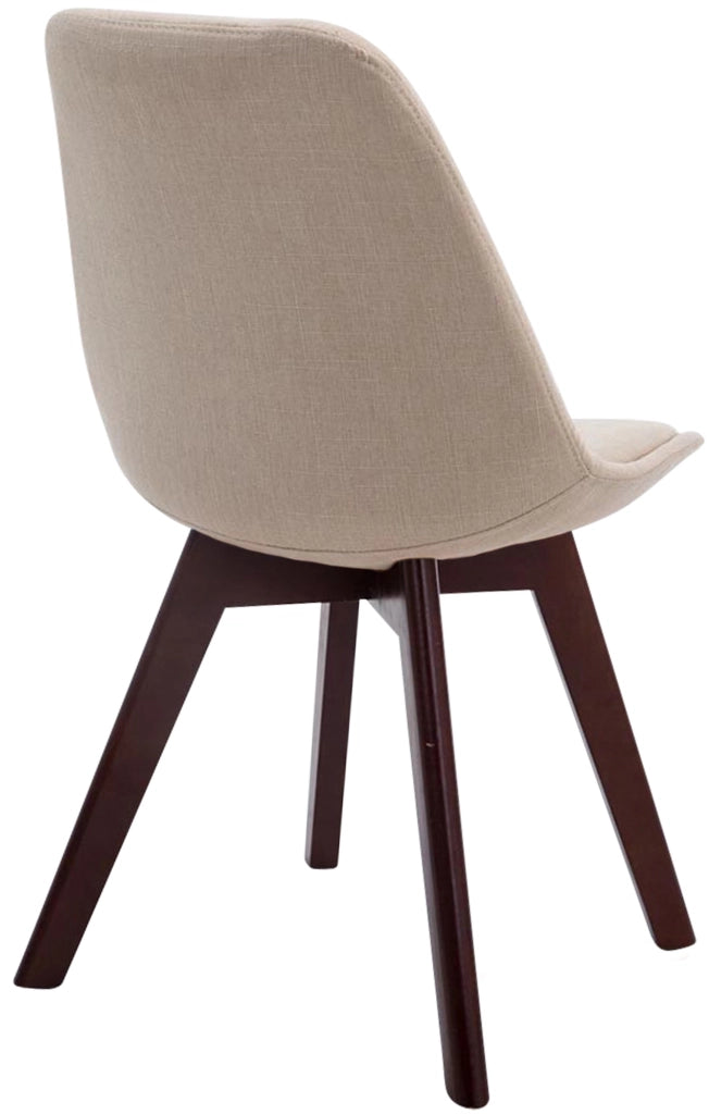 Sedia Borneo Tessuto V2 crema,noce