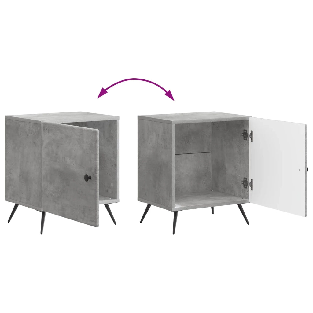 Armadio da Notte 2 pcs Grigio Cemento 43 x 34,5 x 50 cm 895492
