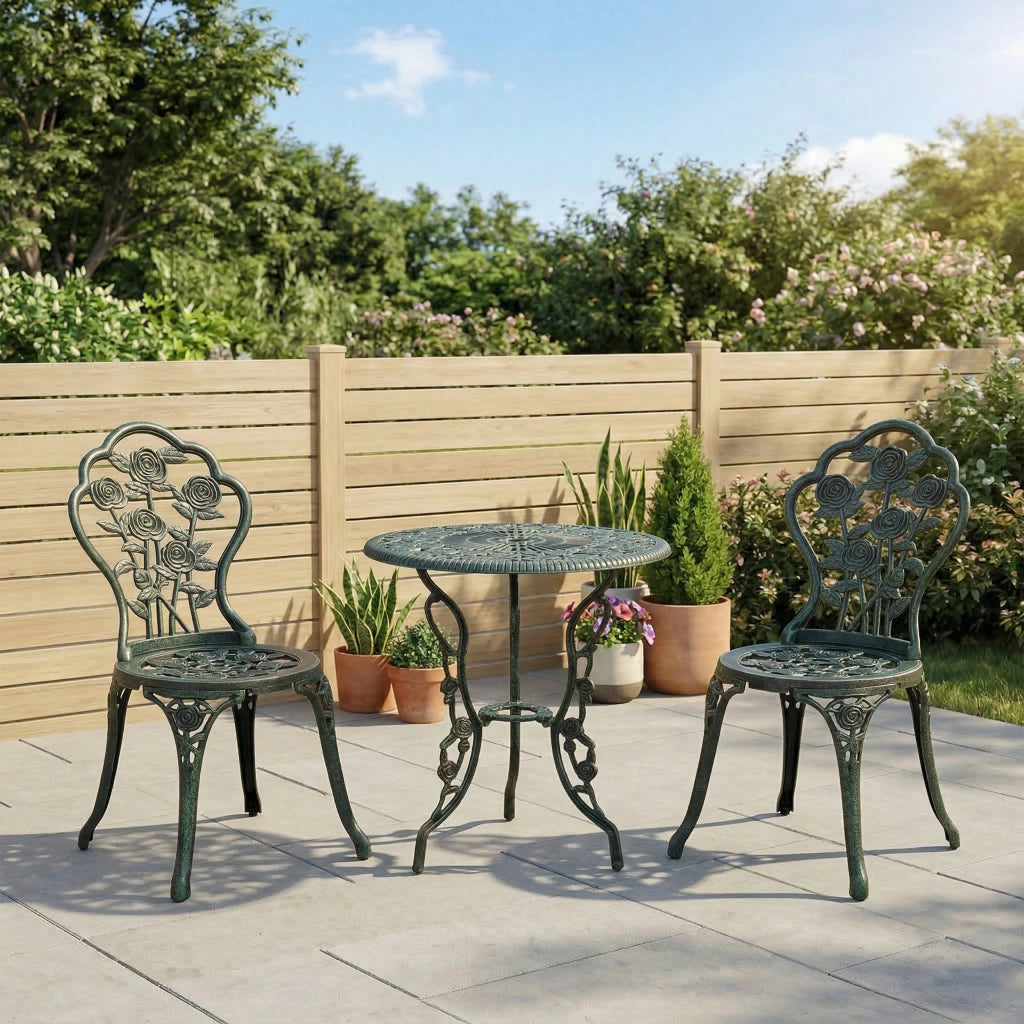 Set Bistrot 2 Posti per Esterno ¨C Zephmum ¨C Antracite Gussaluminium