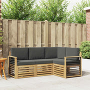 Set divani 4 pcs Bianco e Antracite 187,5 x 128,5 x 73 cm