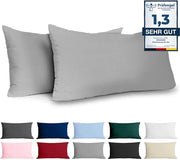 Cuscino in tessuto 50x80 cm rinforzato cotone (set da 2) - colore chiaro - tessuto stretto con 57 fili/cm² - cuscino in tessuto 50x80 cm - certificato Oeko Tex - modello Dreamzie