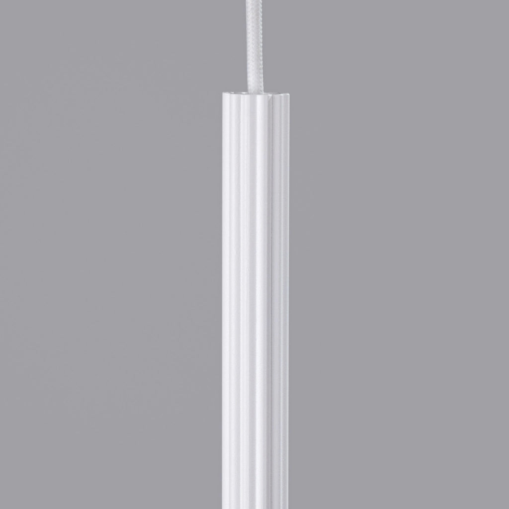 Lampada a sospensione ZENTRA tubo rigato bianco G9 8W