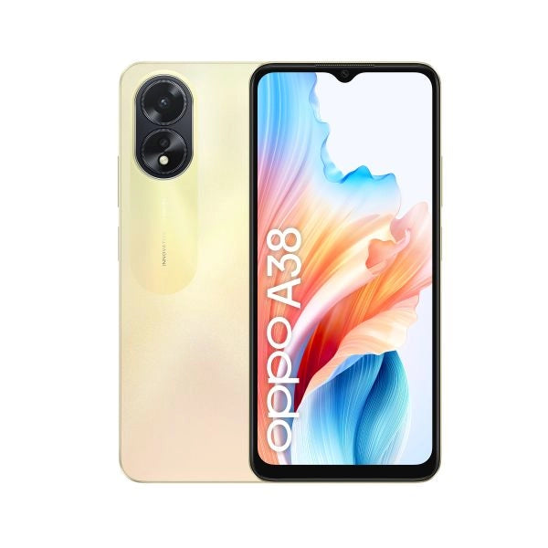 Oppo a38 4g smartphone, ai doppia fotocamera 50+2mp, selfie 5mp, display 6.56” 90hz lcd hd+, 5000mah, ram 8 gb (4+4) + rom 128gb, ip54, [versione italia],glowing gold - OPA38G