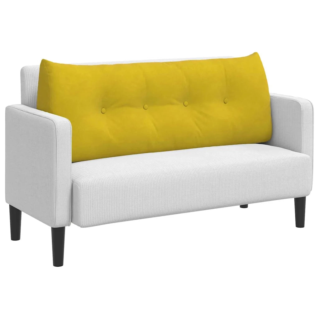 Cuscino per Schiena Giallo 120 x 24 x 50 cm Velluto