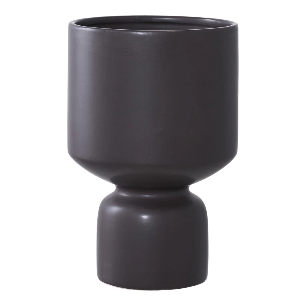 Vaso Decorativo Sea, Nero, Ceramica, 15x15x23,5 cm