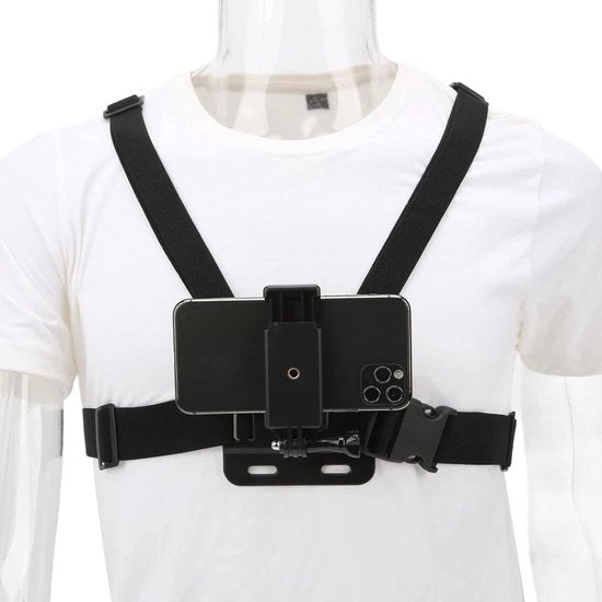 Supporto per Telefono Cellulare Azione Camera - Supporto Regolabile - Fixazione Selfie - Montaggio al Seno.