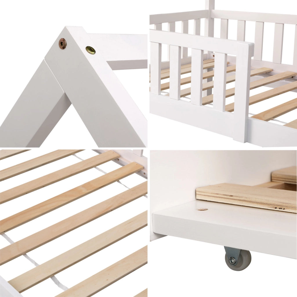 Letto per bambini 190x90cm bianco MARCEAU