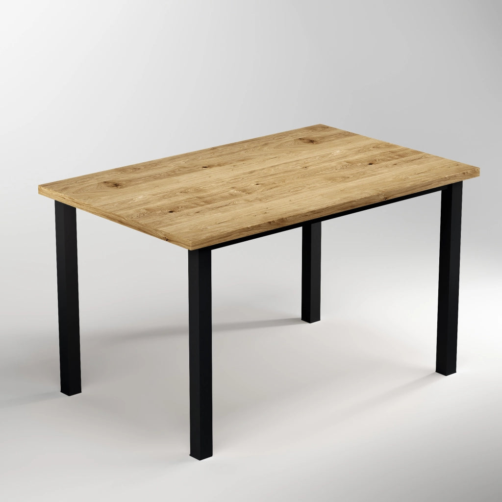 Emuca Gambe quadrate e struttura per tavolo, 50x50mm, 1.150x750, Verniciato nero, Acciaio, 1 u.