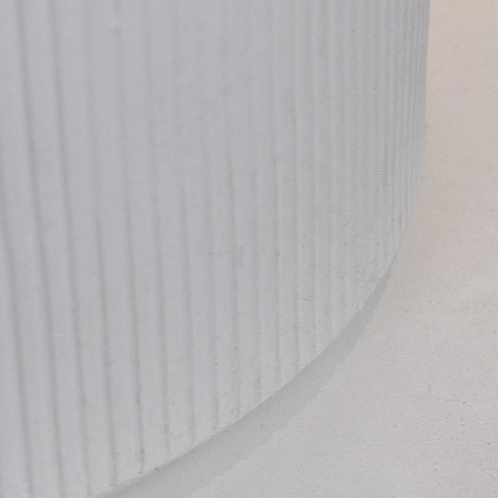 Camino a Bioetanolo Braciere da Pavimento Ø36xh56 cm per Interno ed Esterno Modigliani Bianco Perla