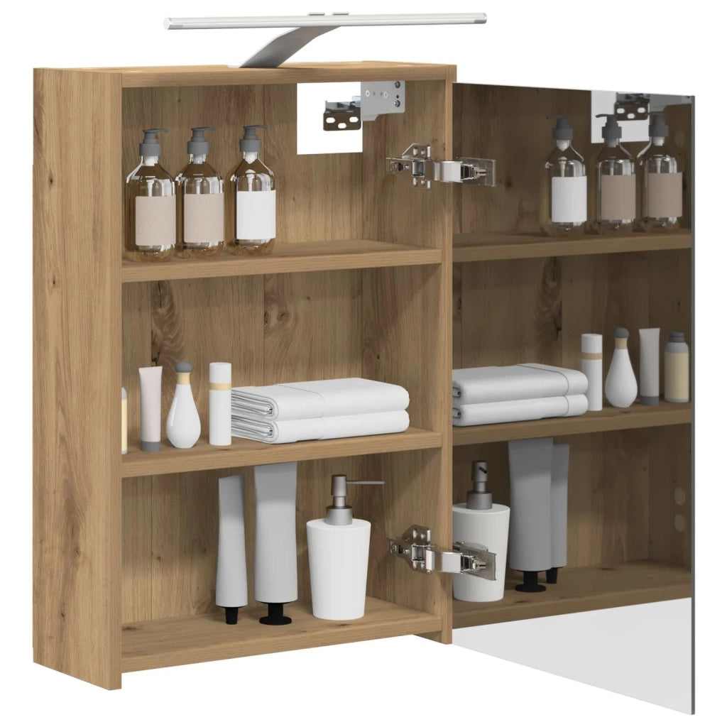 Mobiletto per specchio da bagno con porta Rovere Artigianale 889150