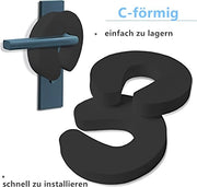 6 pezzi di protezione per bambini, protezione per bambini stopper di gomma per porte e finestre, protezione per bambini protezione per dita (nero)