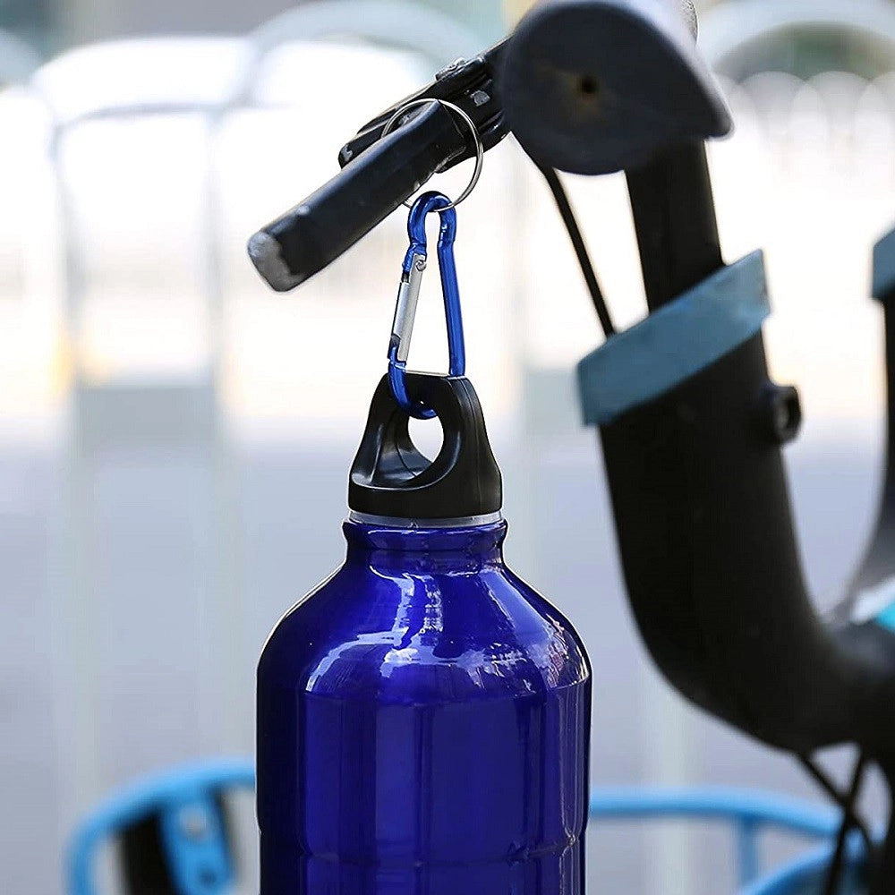 Trade Shop - Borraccia In Alluminio Tappo Ermetico Con Moschettone Da 500 Ml Colorate Xc-2504 -