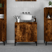 Mobile Lavabo Rovere Fumo 58x33x60 cm in Legno Multistrato 821265
