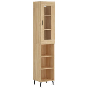 Credenza | Madia | Buffet da pranzo | Armadio da pranzo Rovere Sonoma 34,5x34x180 cm in Legno Multistrato