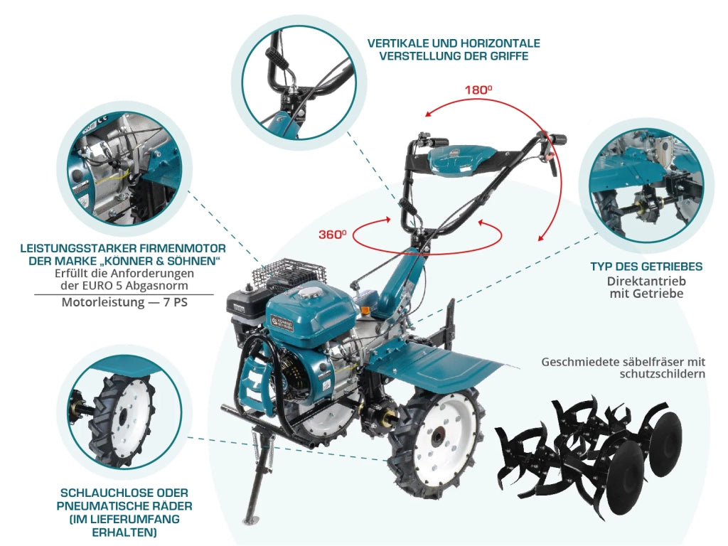 Motozappa a benzina KS 7HP-1050G