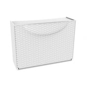 SCARPIERA HARMONY EFFETTO RATTAN BIANCO 51X19XH39C