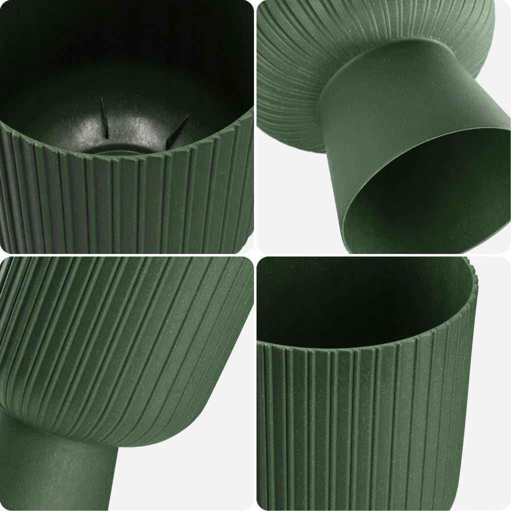 Vaso da fiori KADAX, vaso da fiori da giardino, copertura in plastica, 18 cm, supporto per fiori, verde