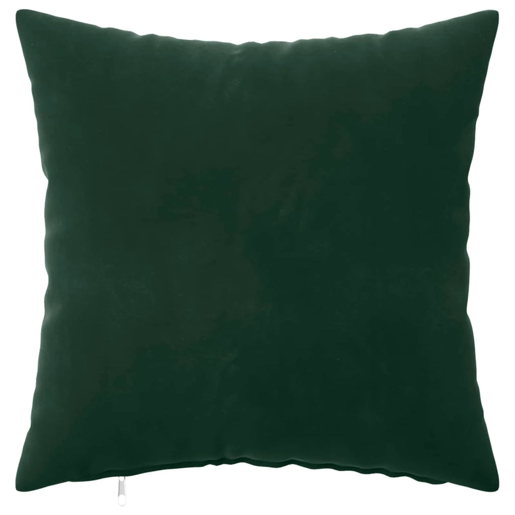 Federa 12 pcs HEERLEN Verde Scuro 50 x 50 cm Velluto 910794