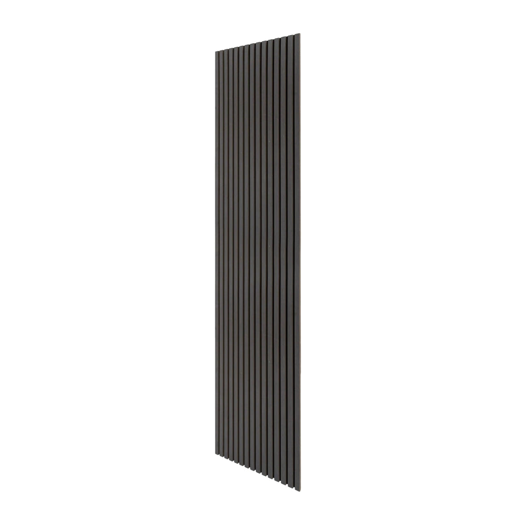 Tre Pannelli Fonoassorbenti con Doghe Grigio Antracite 3D 2400 x 600mm