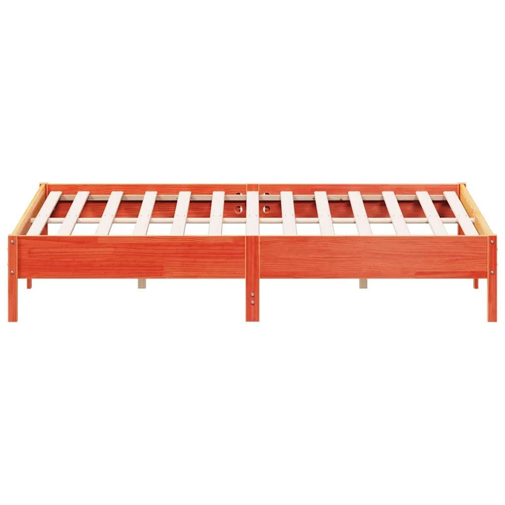 Letto senza Materasso Marrone Cera 180x200 cm in Legno di Pino