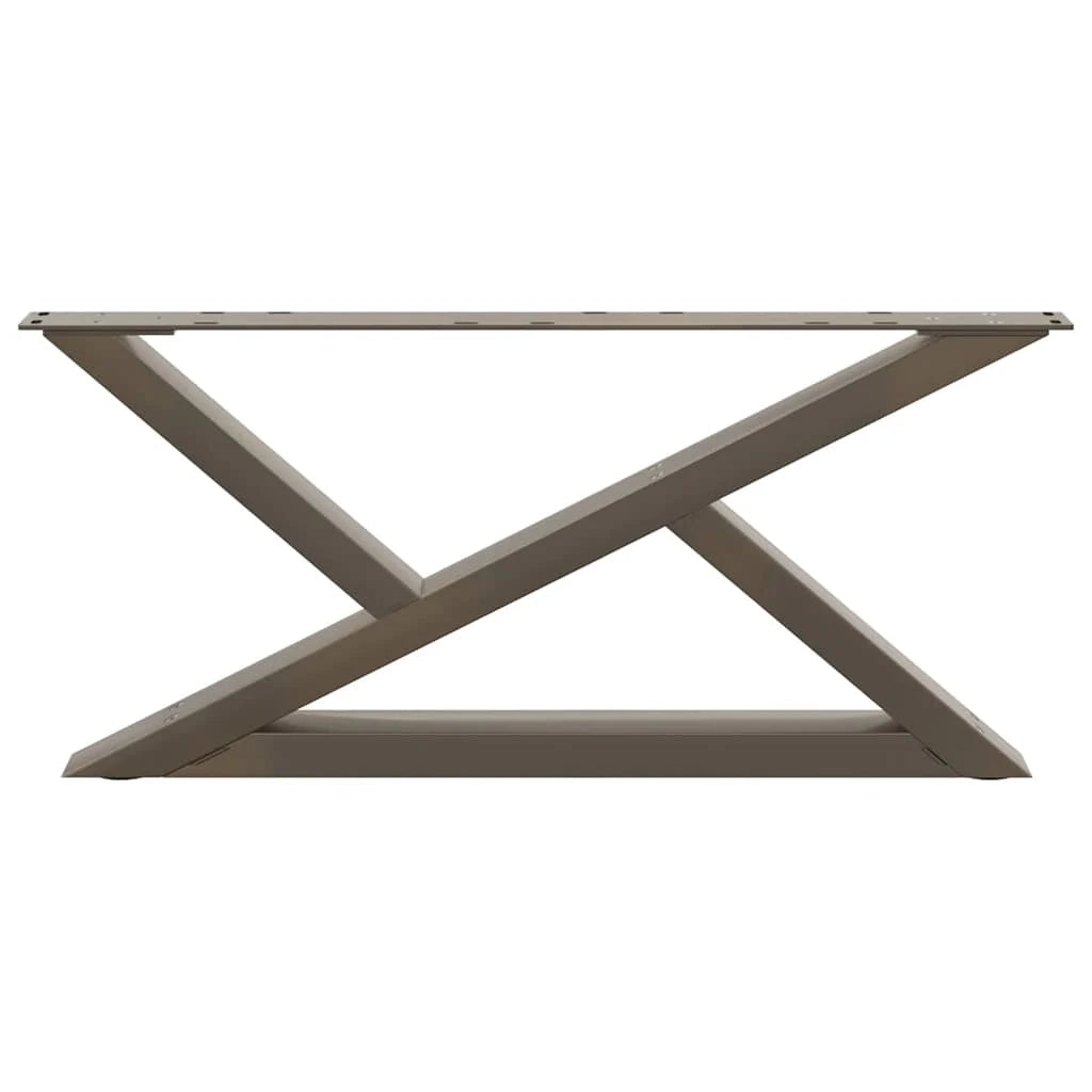 Set di 2 gambe moderne regolabili per tavolino da caffè 70 x 30-31,3 cm in acciaio naturale 02_0056981