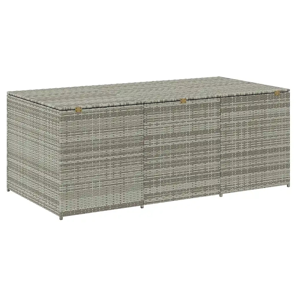 Baule da Giardino in Polyrattan 180x90x70 cm Grigio CFW4681175