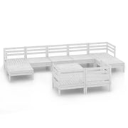 Set di mobili da giardino mobili da esterno 10 pezzi bianco legno di pino massiccio 02_0015195
