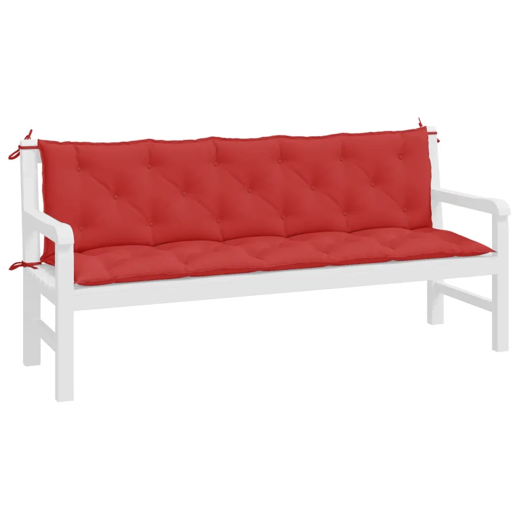 Cuscini per Panca 2 pz Rossi 180x50x7 cm in Tessuto Oxford 361722