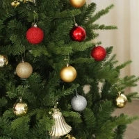 Albero di Natale Artificiale Alto 180 cm con 818 Rami e Base in Acciaio per Interni, Verde
