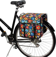 Borsa per Bicicletta - Carrello per Borse - Carico per Bicicletta - Materiale impermeabile - 26 Litri - Disegno di Fiori