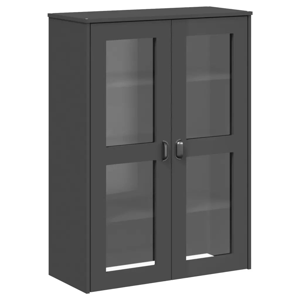 Credenza VIKEN Grigio Antracite 80x40x190cm Legno Massello Pino 3207146