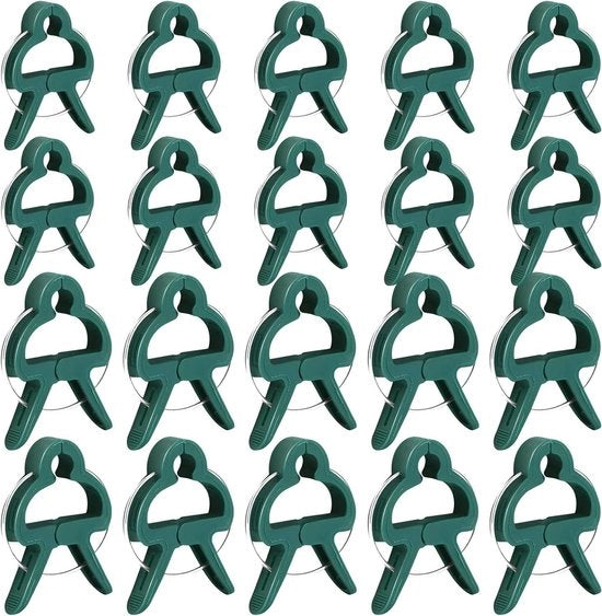 Clips per piante 100 pezzi clip per piante in 2 misure verde - Clip per piante in plastica per pomodori, rose e zucchine